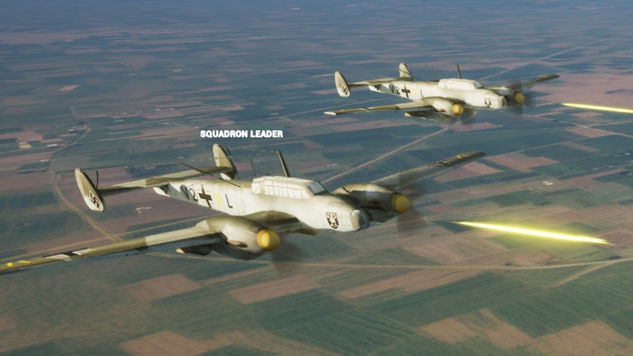 Zerst&ouml;rer: Bf 110s get caught in a massive dogfight!