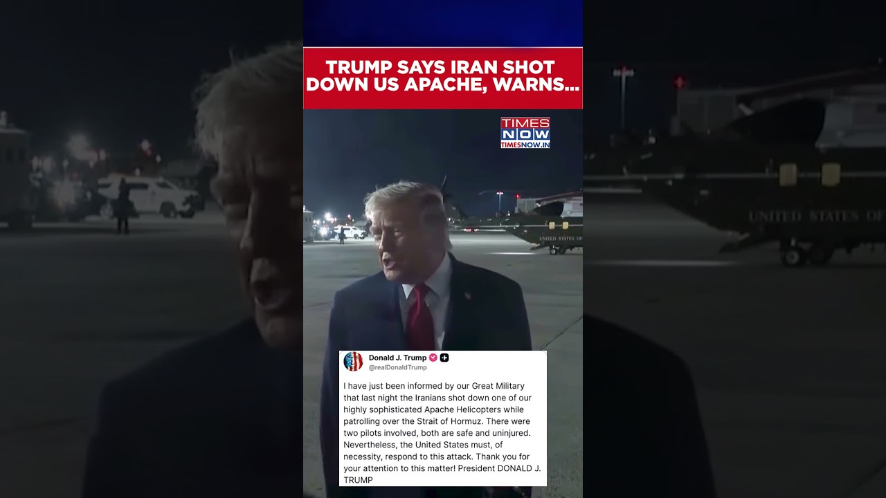 Trump Warns Of US Response After Iran Downs Apache Helicopter Near Strait Of Hormuz