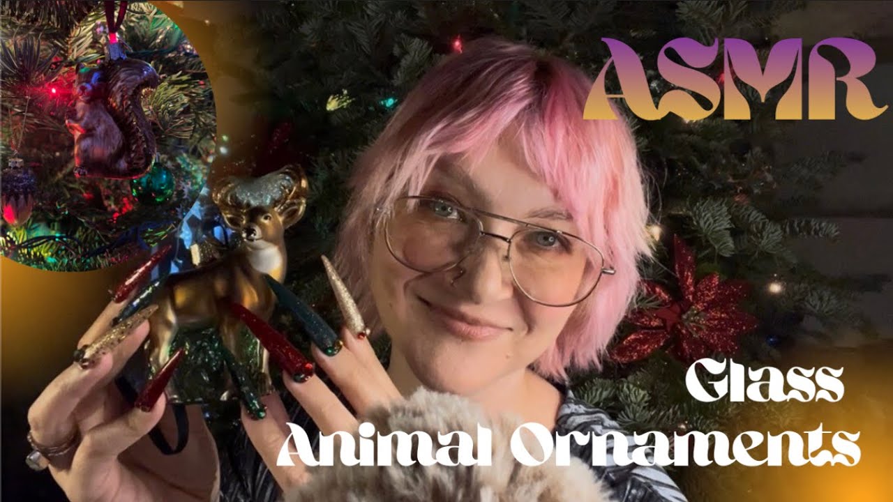 🎄ASMR Woodland Creatures Glass Ornaments from Our Collection 🐿️ 🦌❤️💚