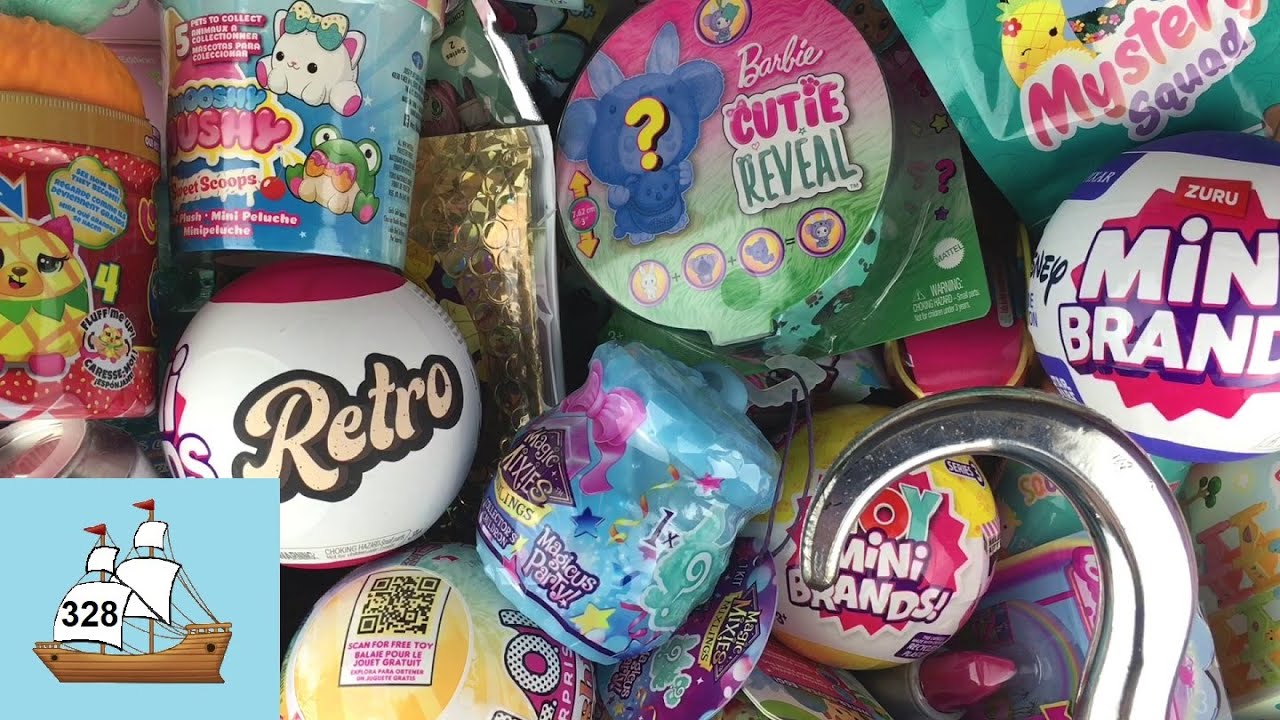 Blind Bag Ship 328 Barbie Cutie Reveal Pets Squishmallows Mystery Squad Doorables RETRO Mini Brands