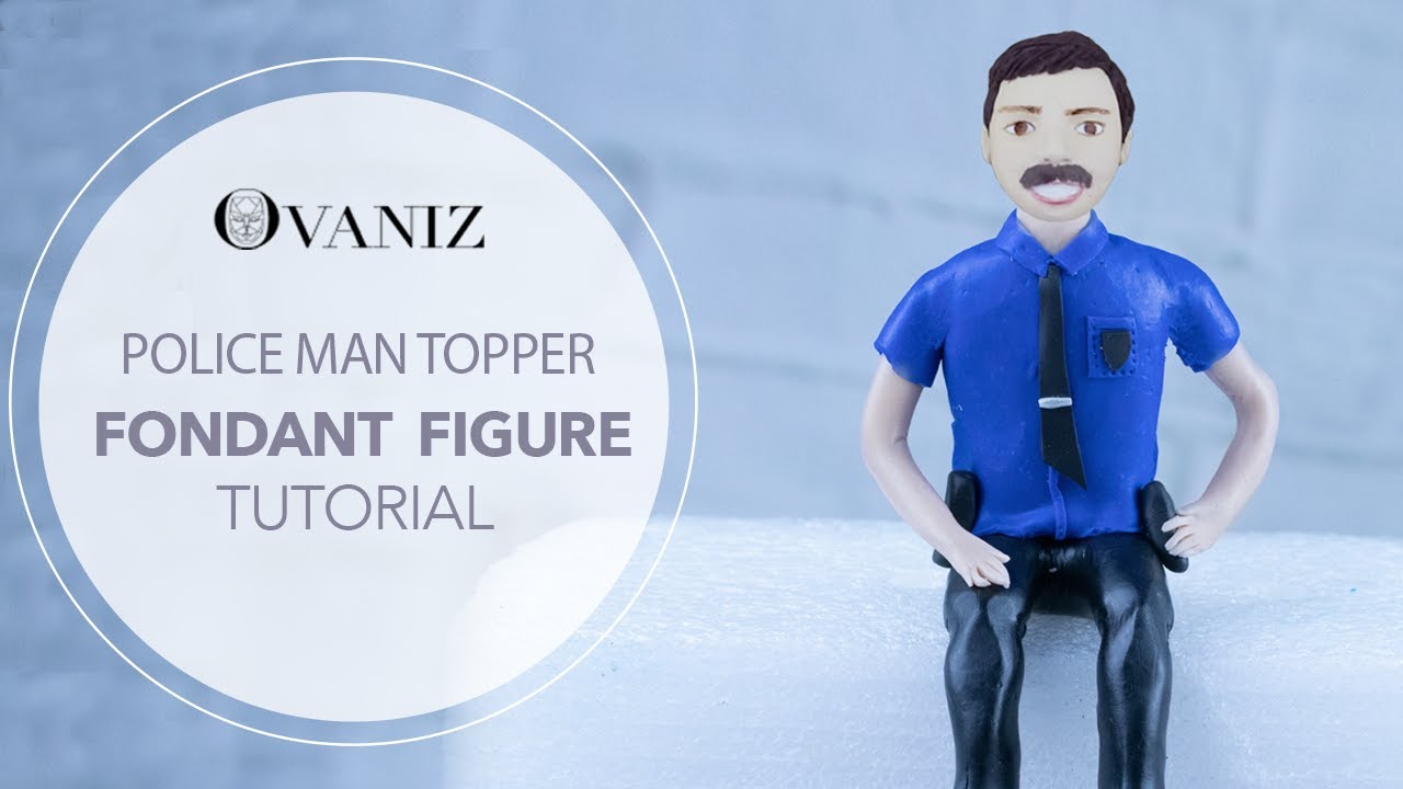Fondant cake toppers | Police cake topper | fondant toppers | Edible cake decorations
