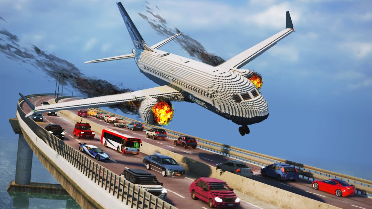 Realistic Plane Crash Landings In Traffic 😱