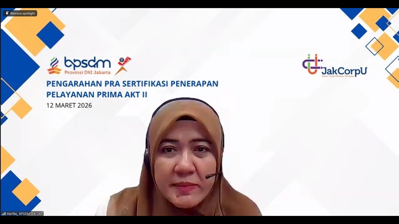 Pembukaan dan Pengarahan Sertifikasi Penerapan Pelayanan Prima Angkatan II Tahun 2026
