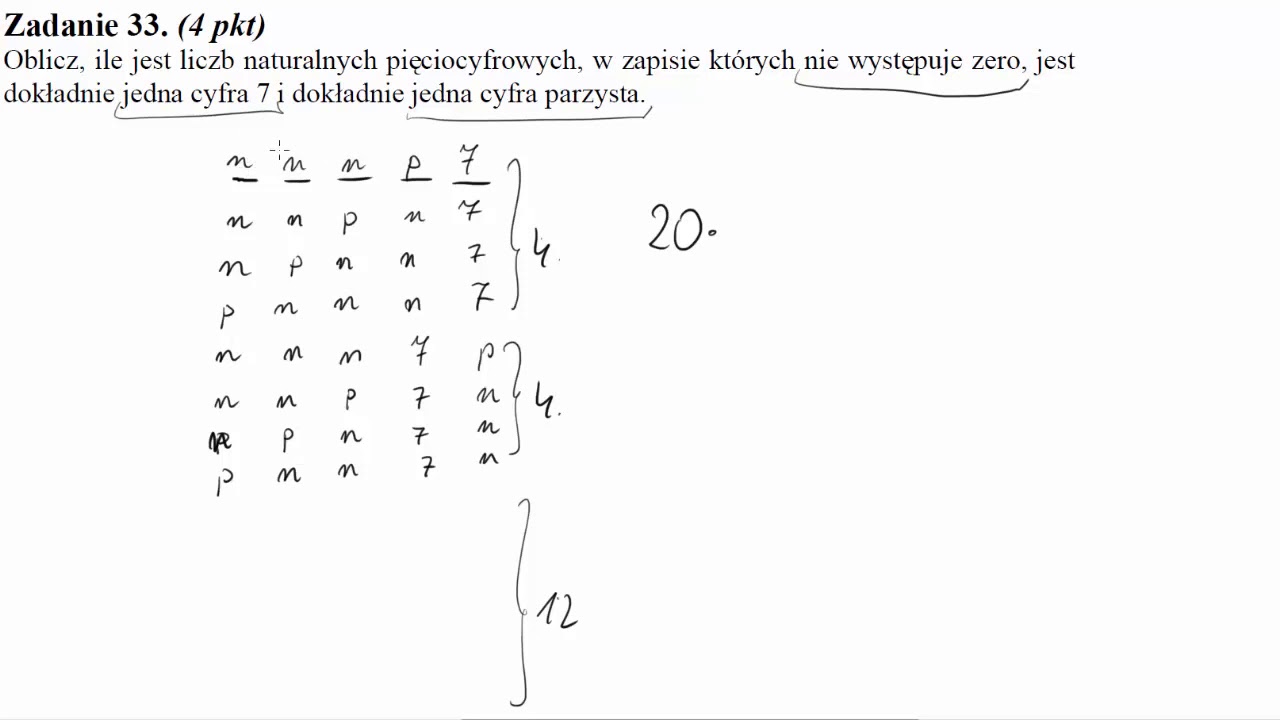 Oblicz, ile jest liczb naturalnych pięciocyfrowych, w zapisie których nie występuje zero, jest dokła