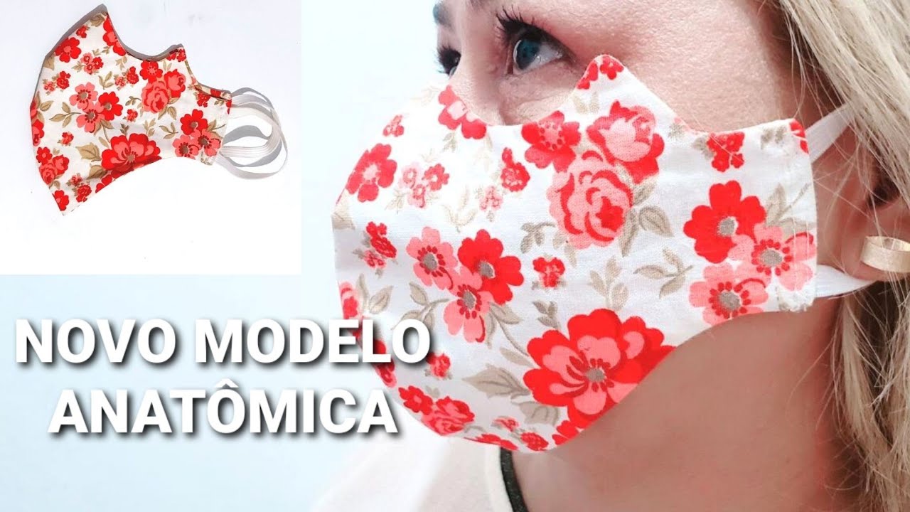 O MAIS NOVO MODELO DE MÁSCARA  ANATÔMICA E O MAIS SIMPLES DE FAZER!! tamanho 