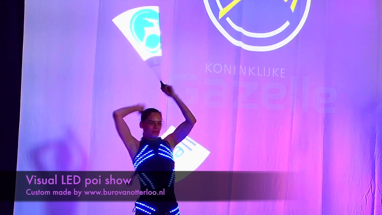 Visual LED poi show - maatwerk show Gazelle - LED act custom made visuals