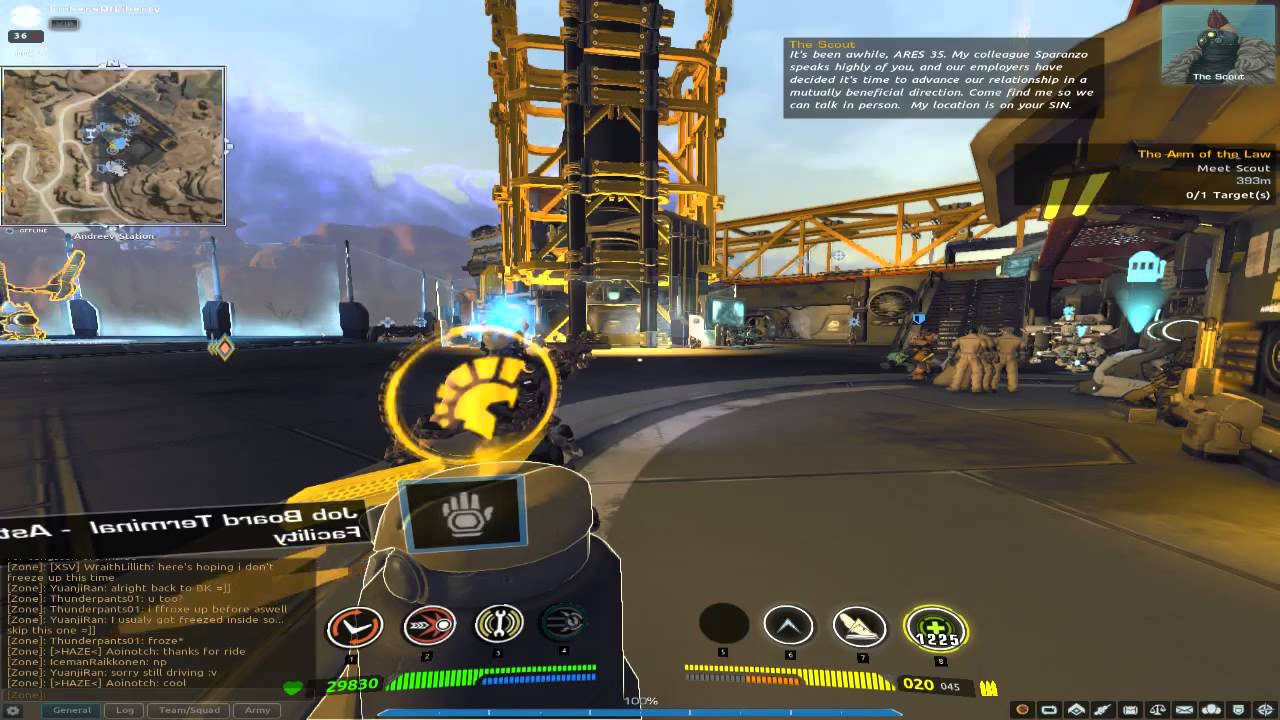Firefall PvE ARES Jobs Astrek Reputation Andreev Station