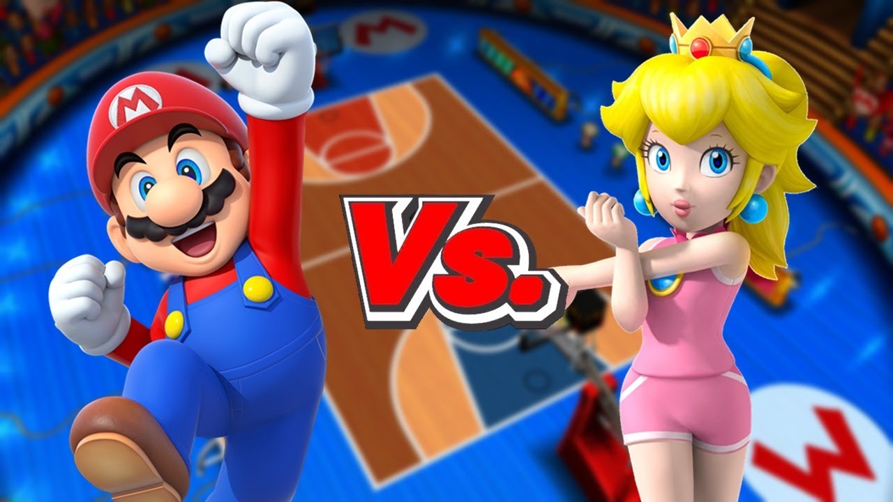 Mario Sports Mix - Mario/Wario Vs. Peach/Luigi (Basketball)