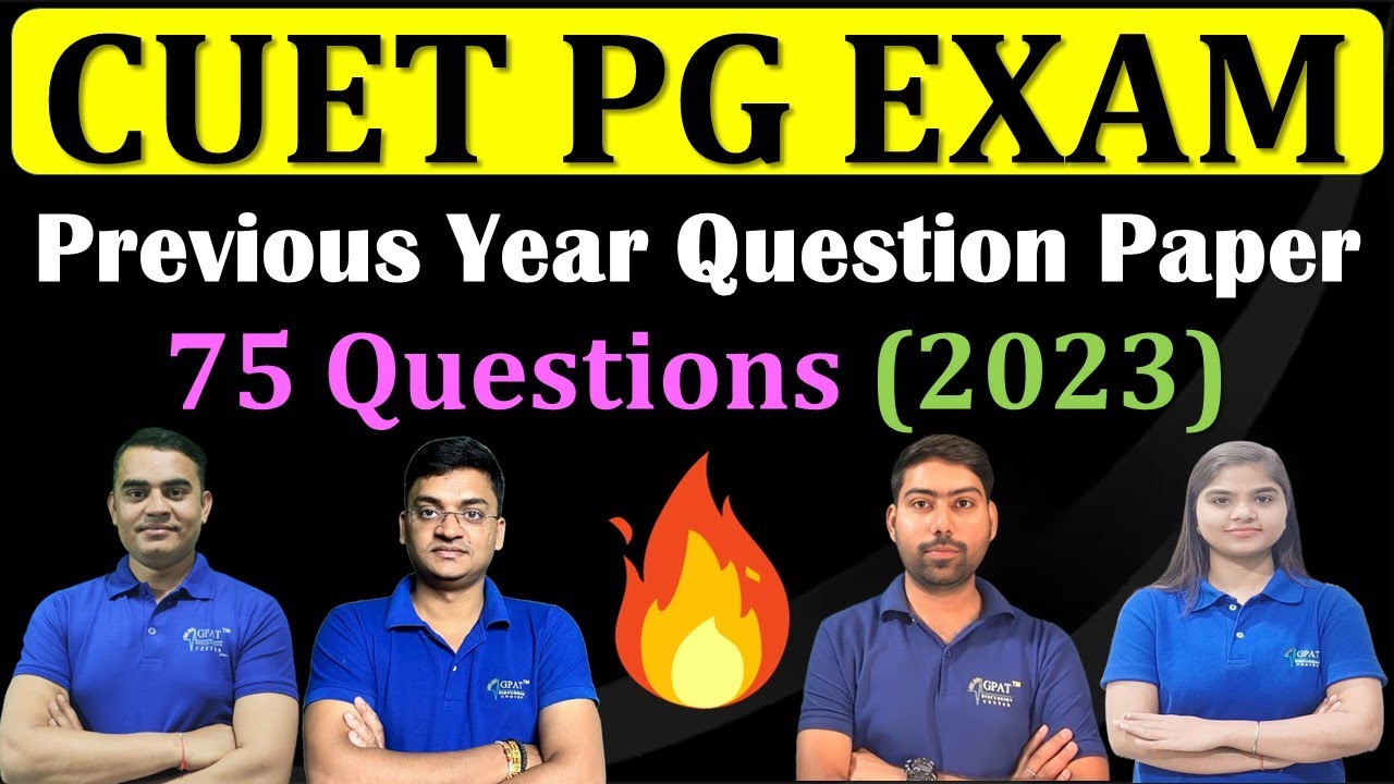 CUET PG PREVIOUS YEAR QUESTION PAPER-2023 (75 Questions) | CUET PG EXAM | CUET PG #cuet2024exam 😍🎯✍️
