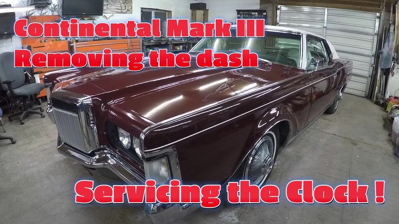 1969-71 Continental Mark III,  Pulling the dash fascia and then how to get the Clock out.