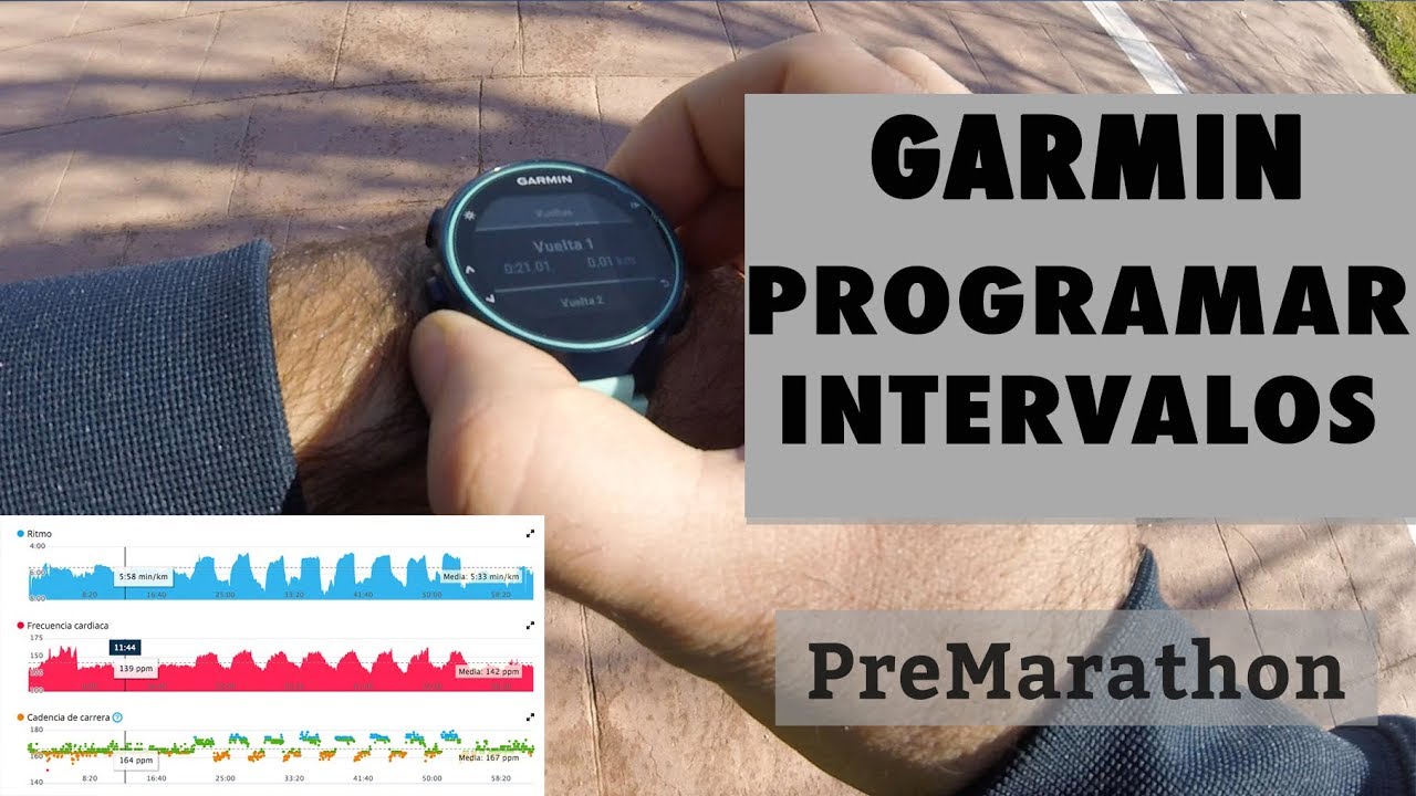 Garmin: programar entrenamientos de intervalos en relojes gps.