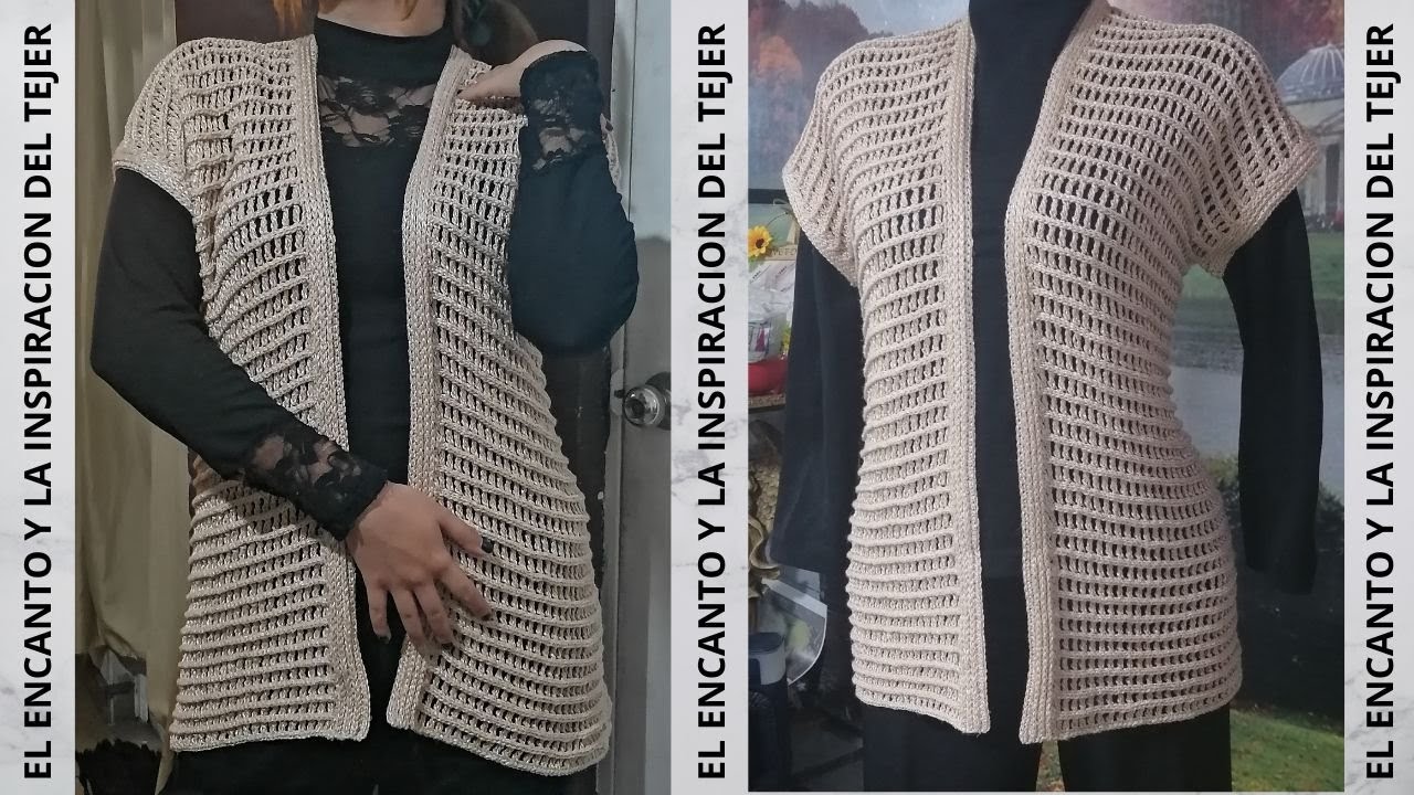 BONITO CHALECO A CROCHET