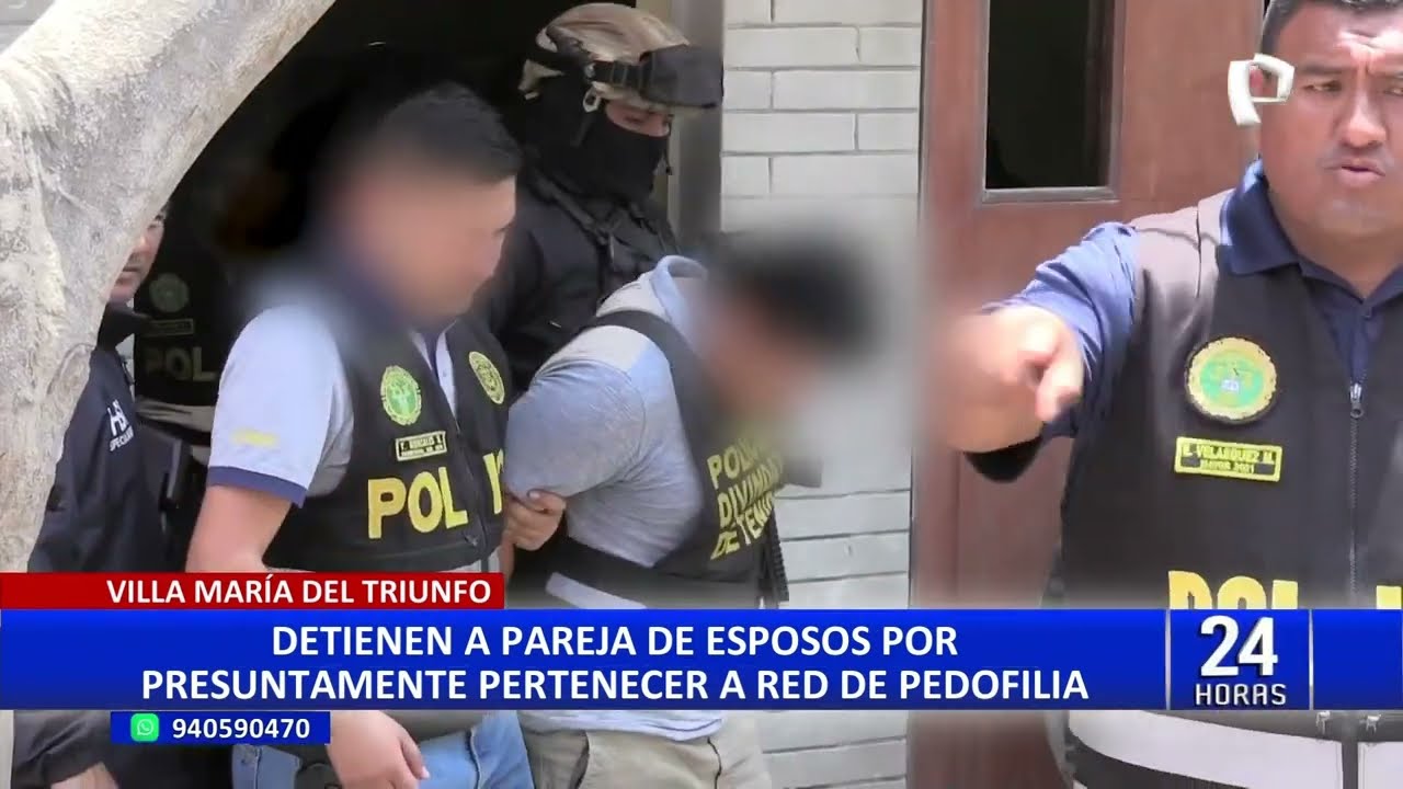 VMT: detienen a pareja de esposos acusados de producir y distribuir pornografía infantil