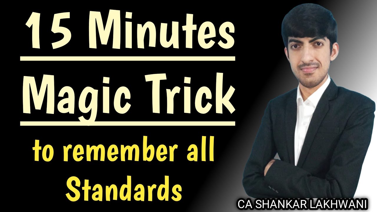 15 Minutes Magic Trick to remember all Standards I CA Final & CA Inter Audit Jan 26