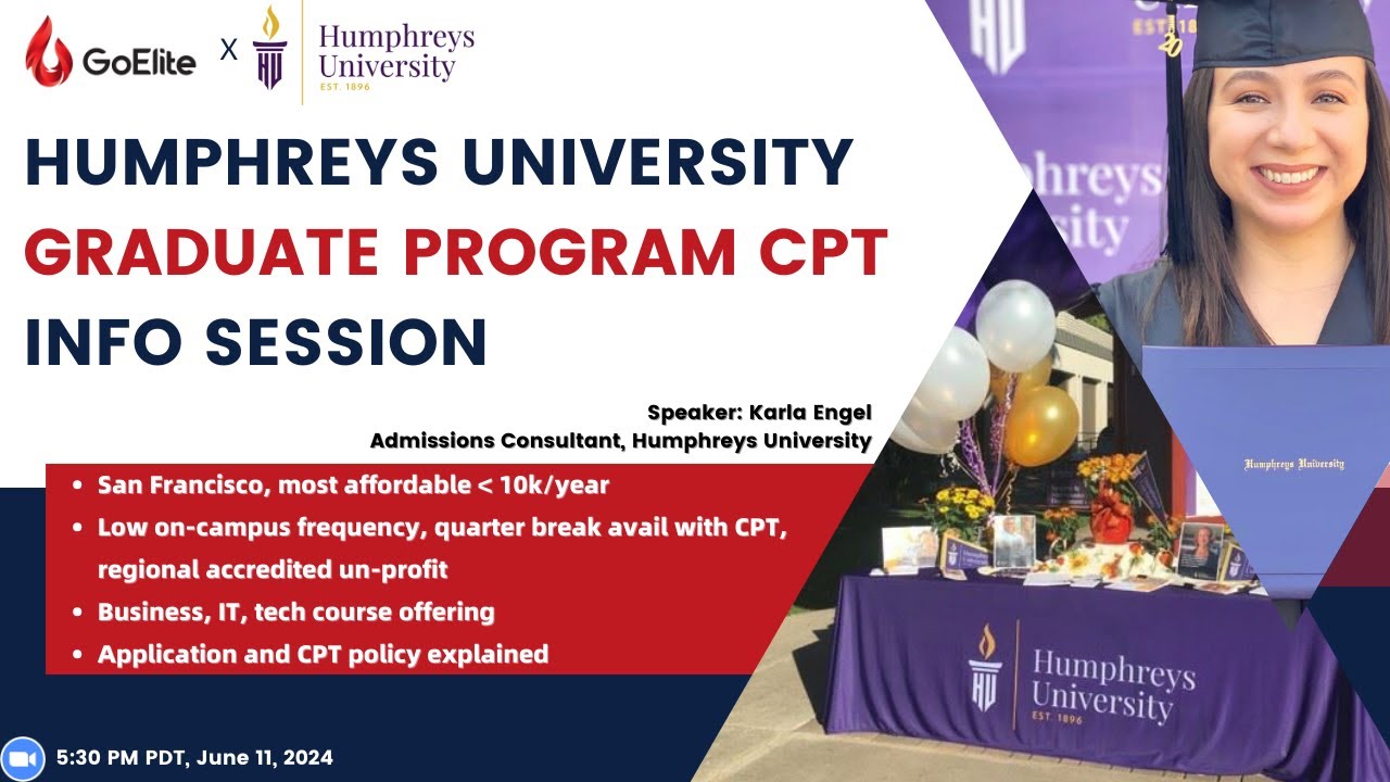 Humphreys University X GoElite | Graduate CPT Hybrid Program Info Session