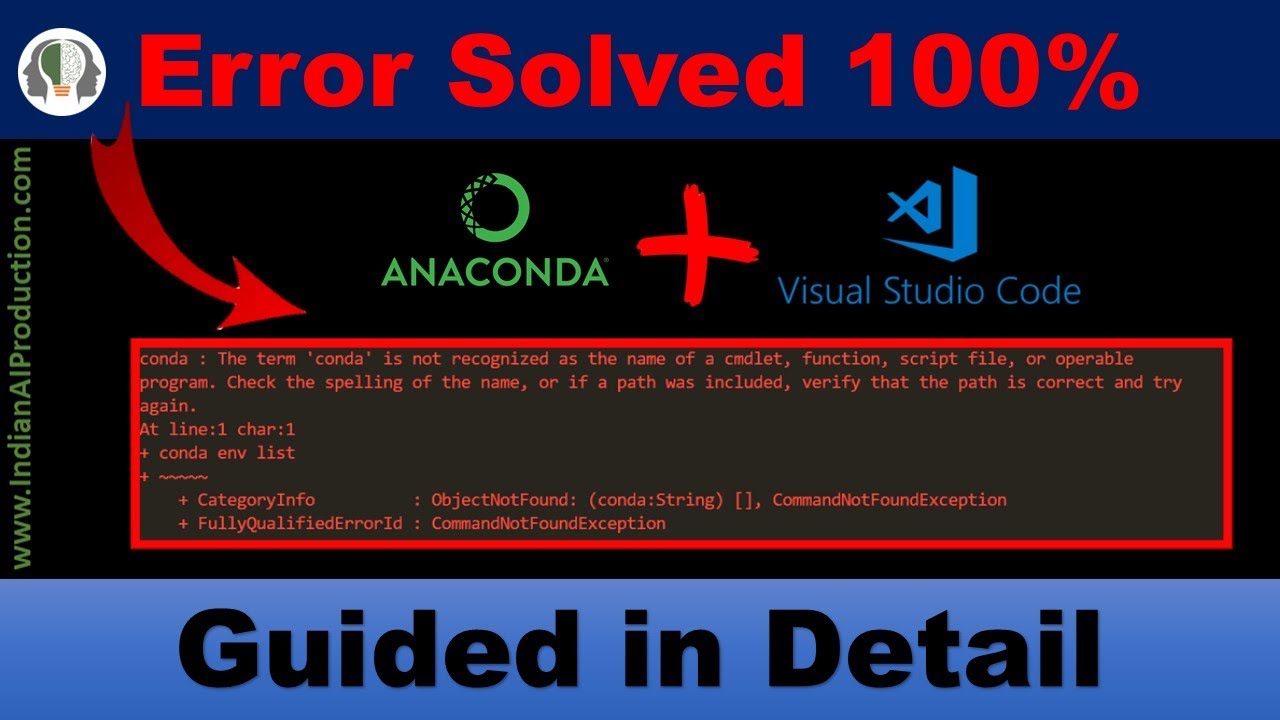 [Error Solved ] The term 'conda' error in  visual studio code | Installation | Python Code Error