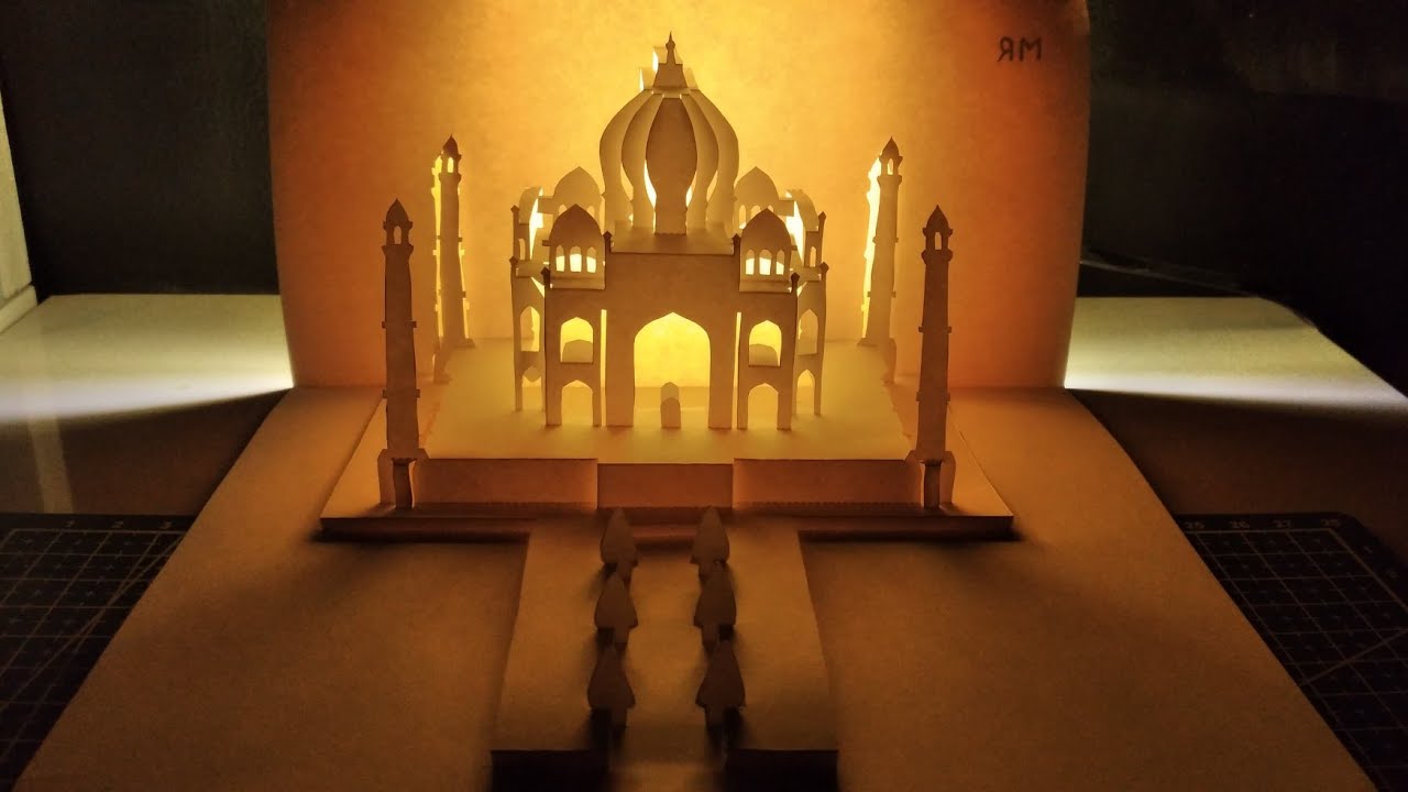 3d Taj Mahal/ Taj Mahal pop up card/ Kirigami /Origami / Paper art and craft/Tutorial