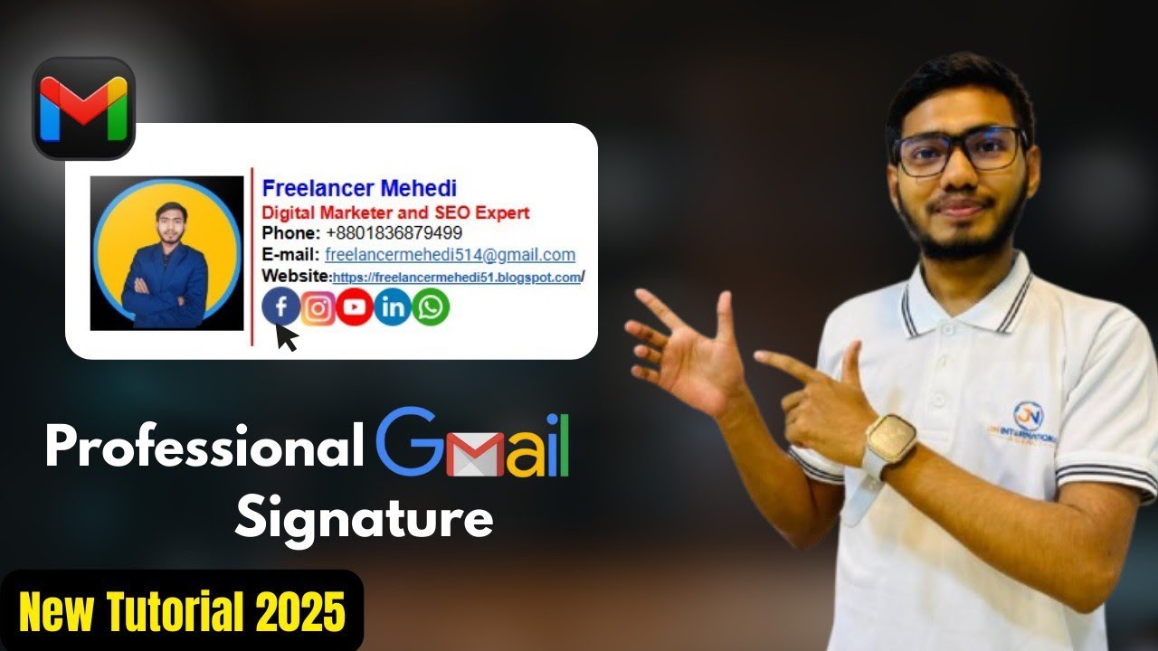 Gmail Signature কিভাবে বানাবেন | Free Email Signature Templates with Image & Social Icons