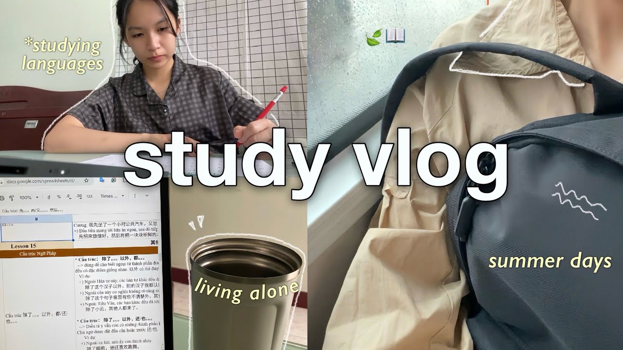 SUMMER VLOG 🌱| productive days, learning Chinese, solo living & easy cooking
