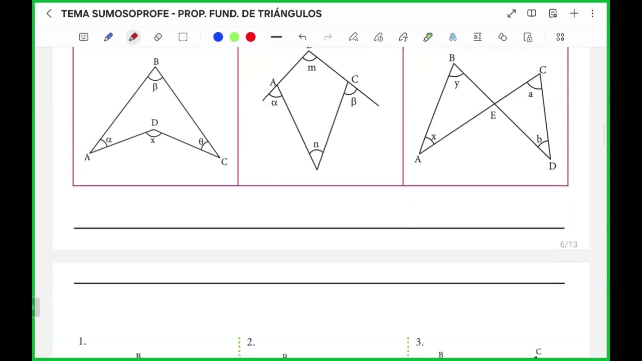 PROPIEDADES FUNDAMENTALES DE TRIÁNGULOS #matematicas #triángulos #maths