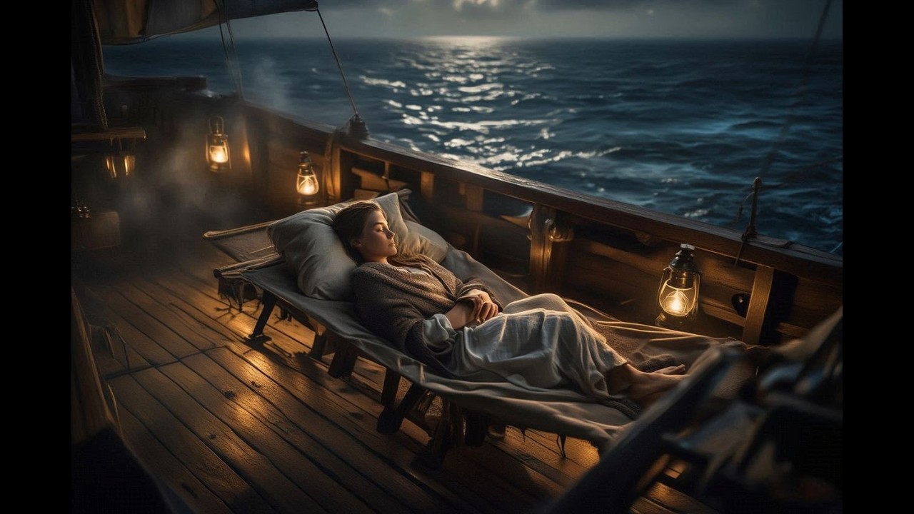 10 HOURS Sailing Ship in Storm | Ocean Waves, Rain & Wind Sounds for Sleep