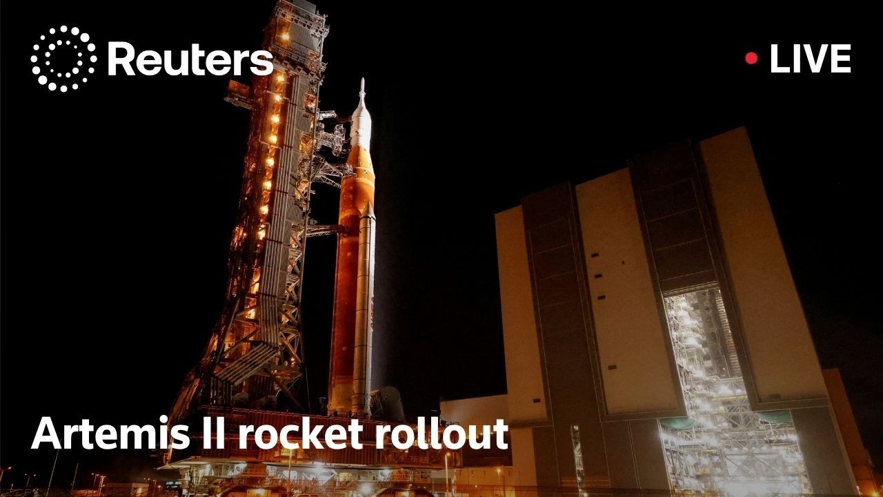 LIVE: Artemis II rocket rolled out to the launch pad