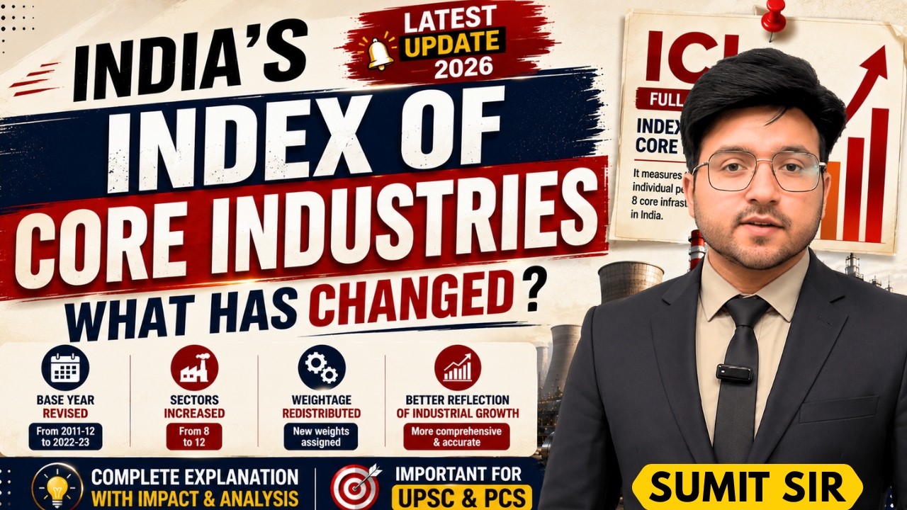 Index of Core Industries(ICI)Explained | What Changed in the New Series? | Best Coaching | Sumit Sir