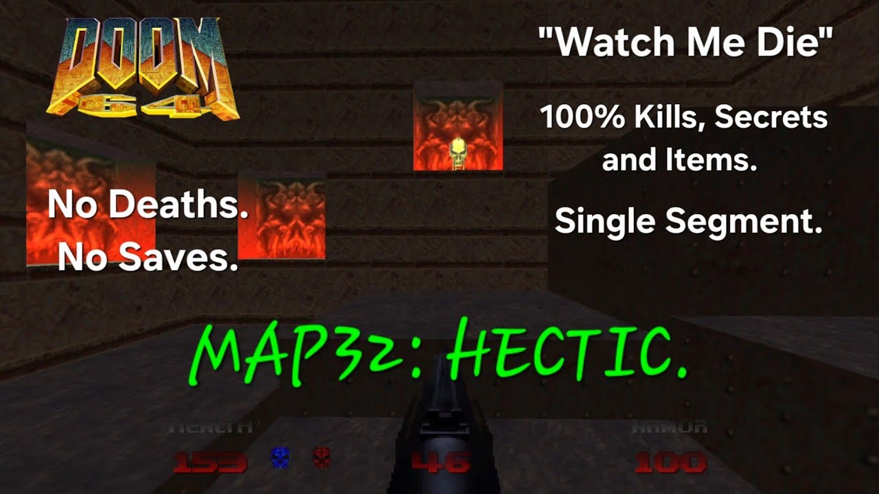 Doom 64 (100%) Walkthrough - Map32: Hectic. (