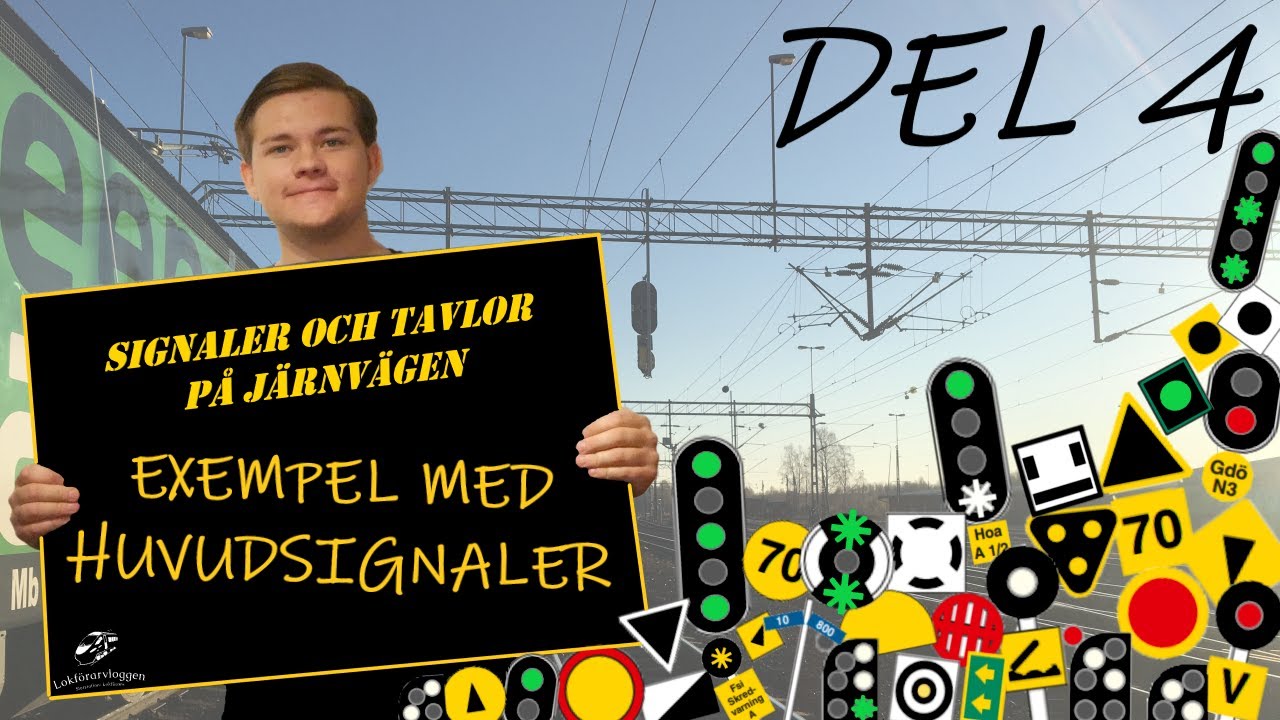 Signaler och tavlor på järnvägen. Del 4 - exempel på följder av huvudsignaler.