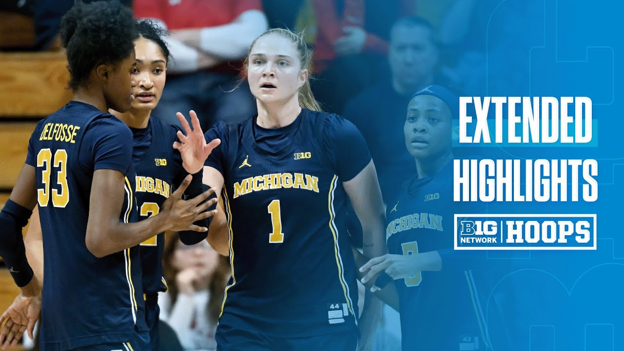 Michigan at Indiana | EXTENDED HIGHLIGHTS | Big Ten Women's Basketball | 01/29/2026