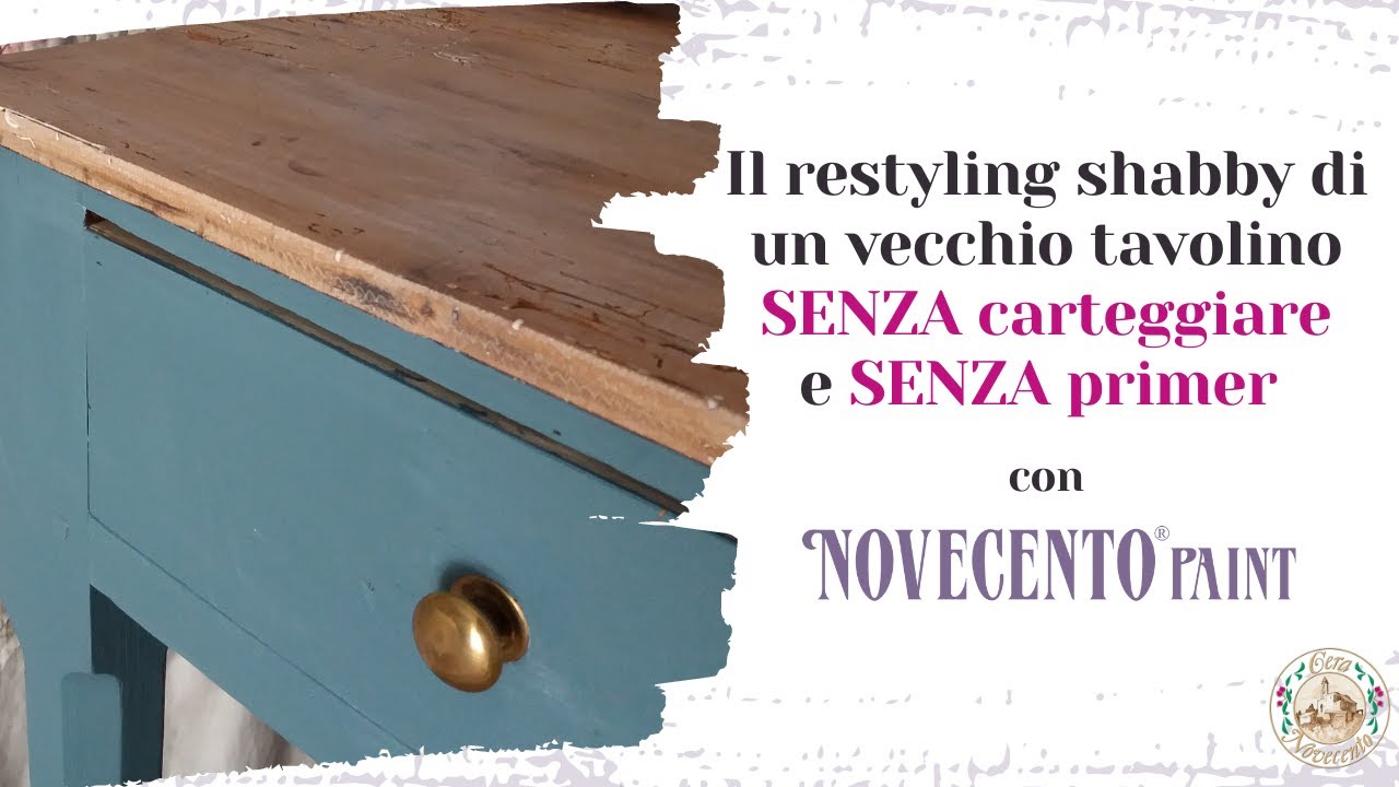 Come recuperare e rinnovare un vecchio tavolino con NOVECENTO PAINT Blu Petrolio