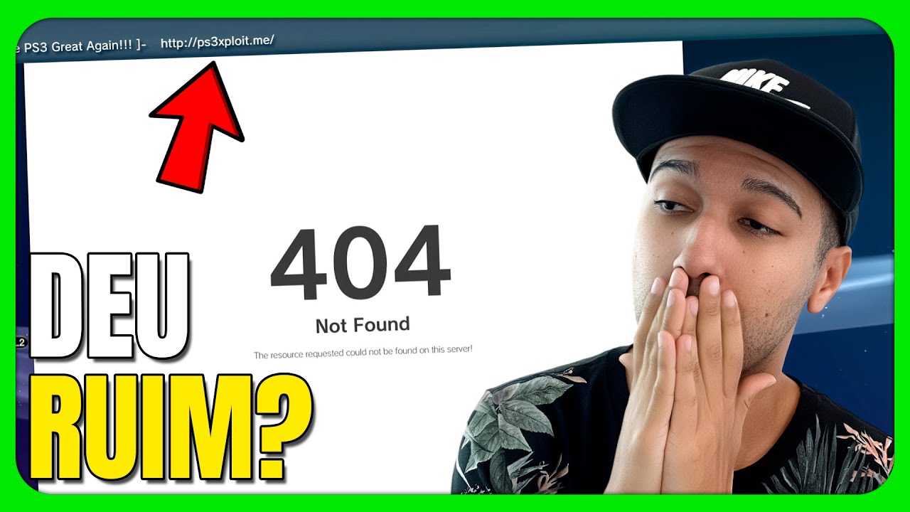 P&aacute;gina do PS3XPLOIT N&atilde;o Abre, Erro 404 Not Found PS3
