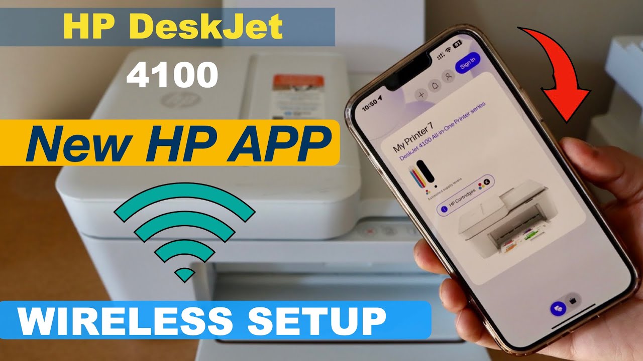 Новое приложение для принтера HP — беспроводная настройка принтера серии HP DeskJet 4100!!