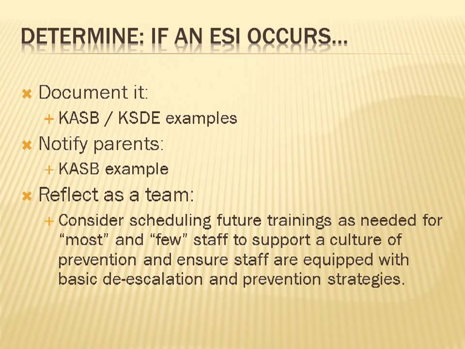 ESI Training