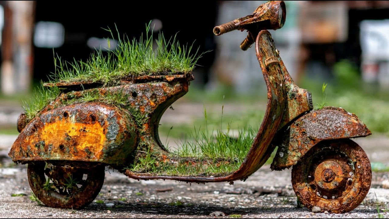 Full Restoration  Vespa Scooter 1960s | Restored Abandoned Vespa Scooter