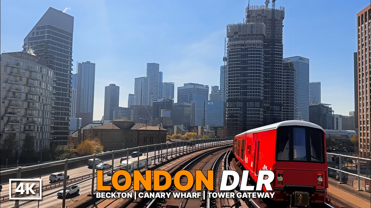 Sunny DLR Ride ☀️ | Front-Seat Journey from Beckton to Tower Gateway | East London Train Views
