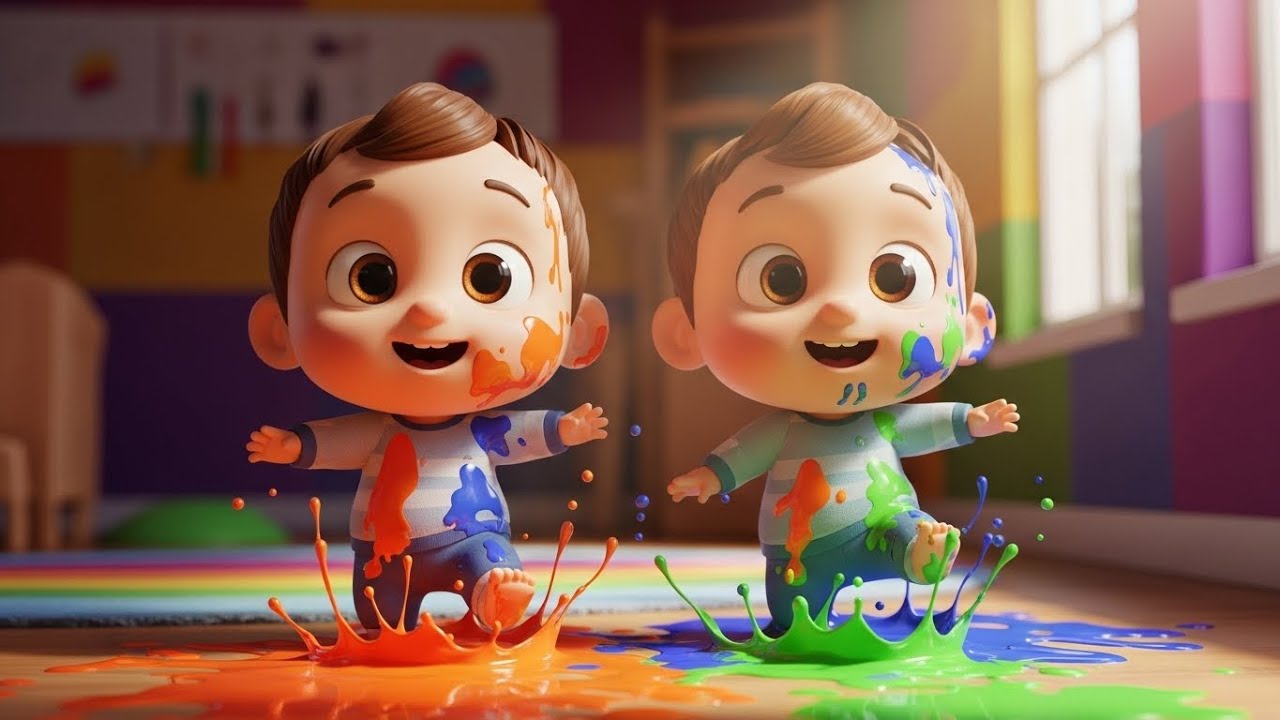 Fiesta de Salpicaduras de Color 🎨 | Canción Infantil de Colores | Baby Song Español para Niños 🎶