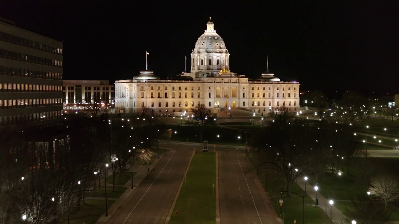 Using drones, two men capture the empty streets of St. Paul during the COVID-19 lockdown