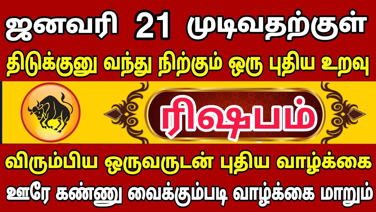 ரிஷபம்🔴 விரும்பிய ஒருவருடன் புதிய வாழ்க்கை ஆரம்பம் | Rishabam Rasi | ரிஷபம் ராசி 