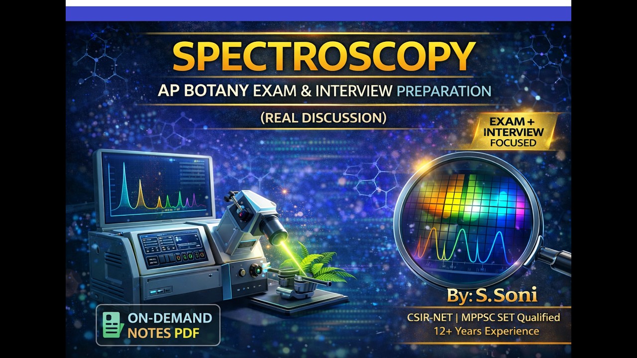 Spectroscopy | AP Botany Exam & Interview Preparation (Real Discussion) MPPSC AP BOTANY