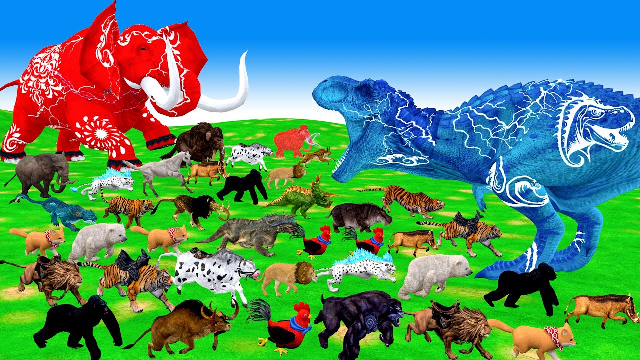 Incredible Animals Race vs Dinosaurs vs Prehistoric Mammals Speed Race Run: Who Will Win? ARBS #2