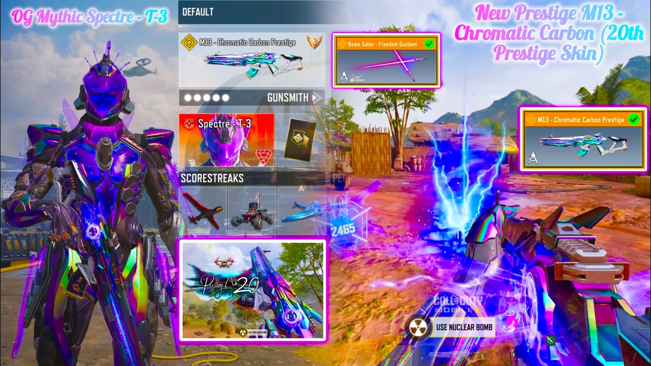 New Prestige M13 - Chromatic Carbon looks amazing with OG Mythic Spectre to destroy everyone in CODM