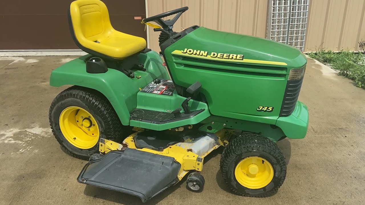 SOLD: John Deere 345 (48″) Garden Tractor