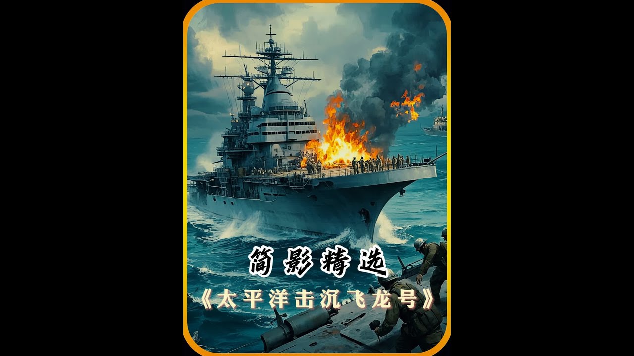 太平洋海战爆燃一幕，盟军航空兵击沉联合舰队飞龙号航母全过程！ #战争历史 #电影推荐 #电影解说 #二战经典 #太平洋海战