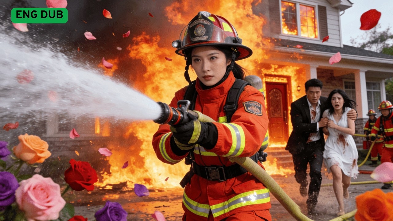 She saves her husband from fire, finds him cheating, divorces him, becomes a powerful CEO.