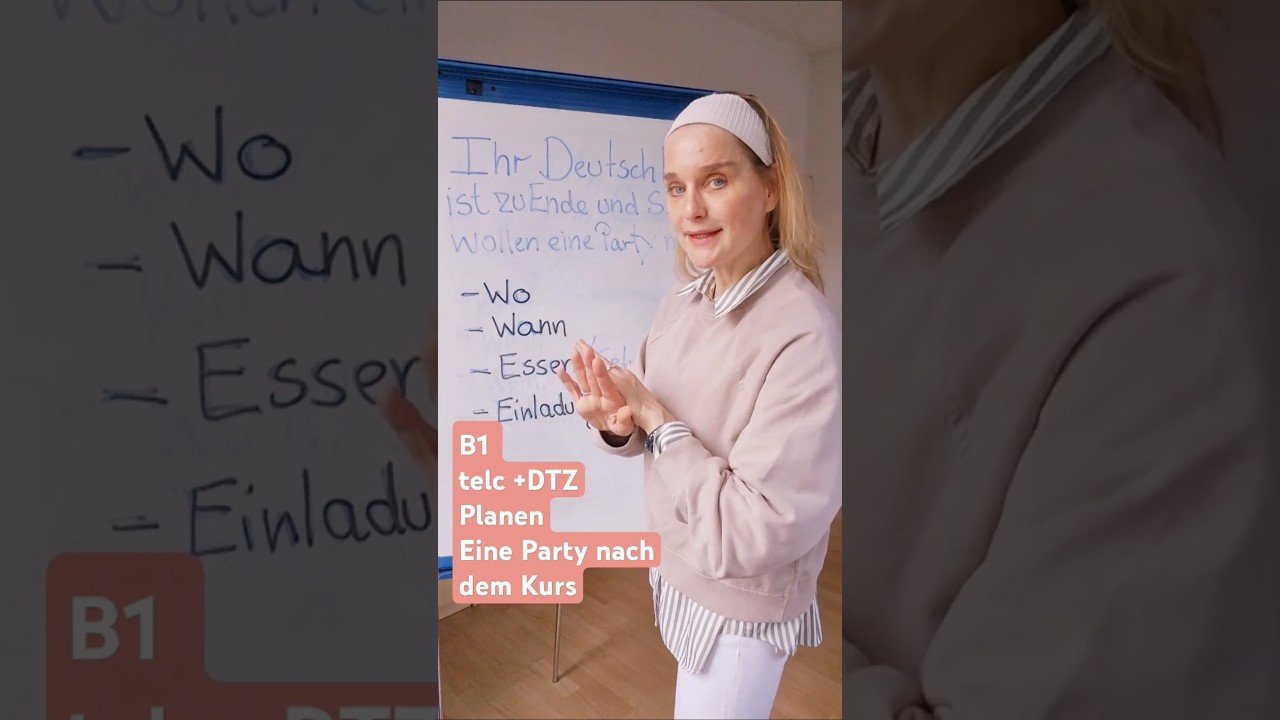 B1 Planen - Eine Party #telc #deutsch #deutschkurs #deutschlernen #dtzpr&uuml;fung #germanexam