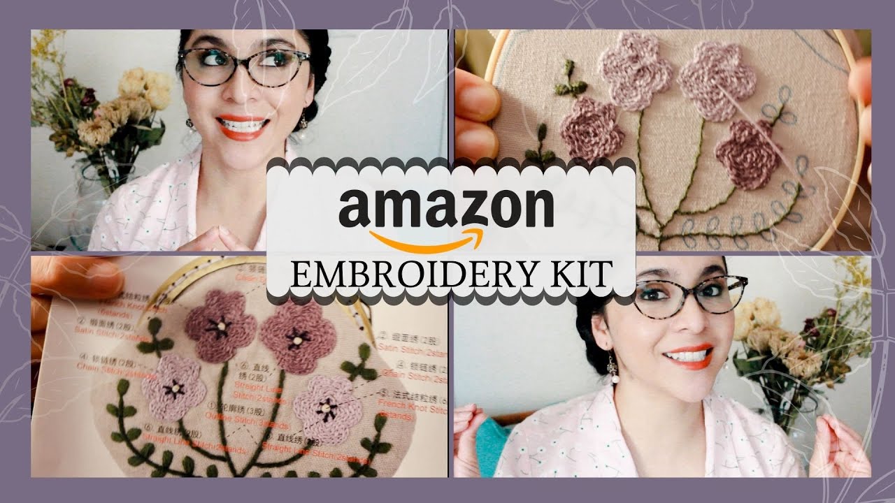 Embroidery 101: Learning to embroider by using a kit for beginners from Amazon
