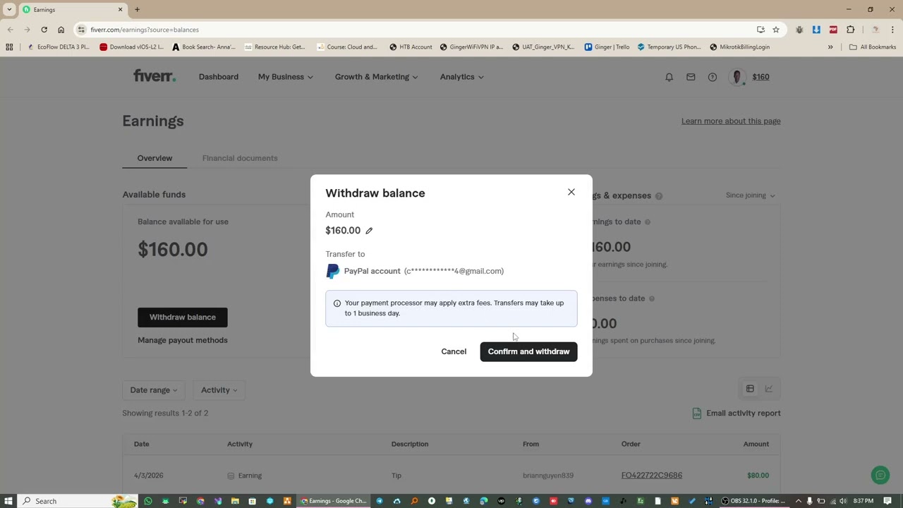 How to Withdraw Money from Fiverr To Paypal Account 2026