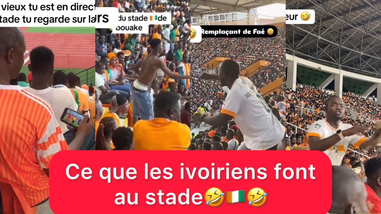 Ce que les ivoiriens font au stade