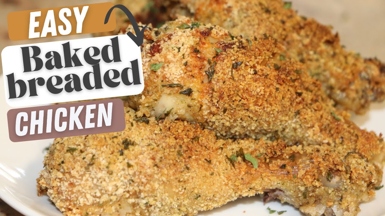 Easy baked breaded drumsticks | crispy baked chicken| At Home With Ros Emely